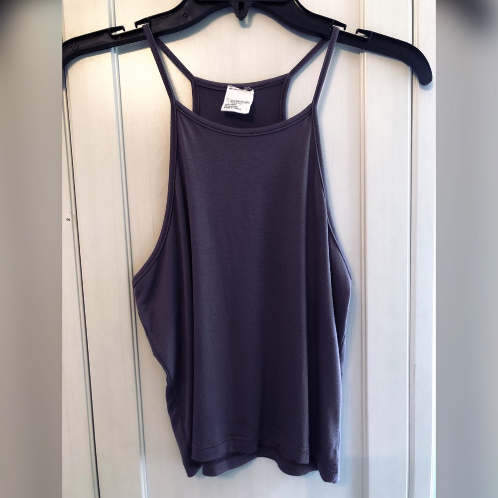 Purple halter crop top